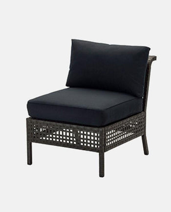 Chair, outdoor, black-brown